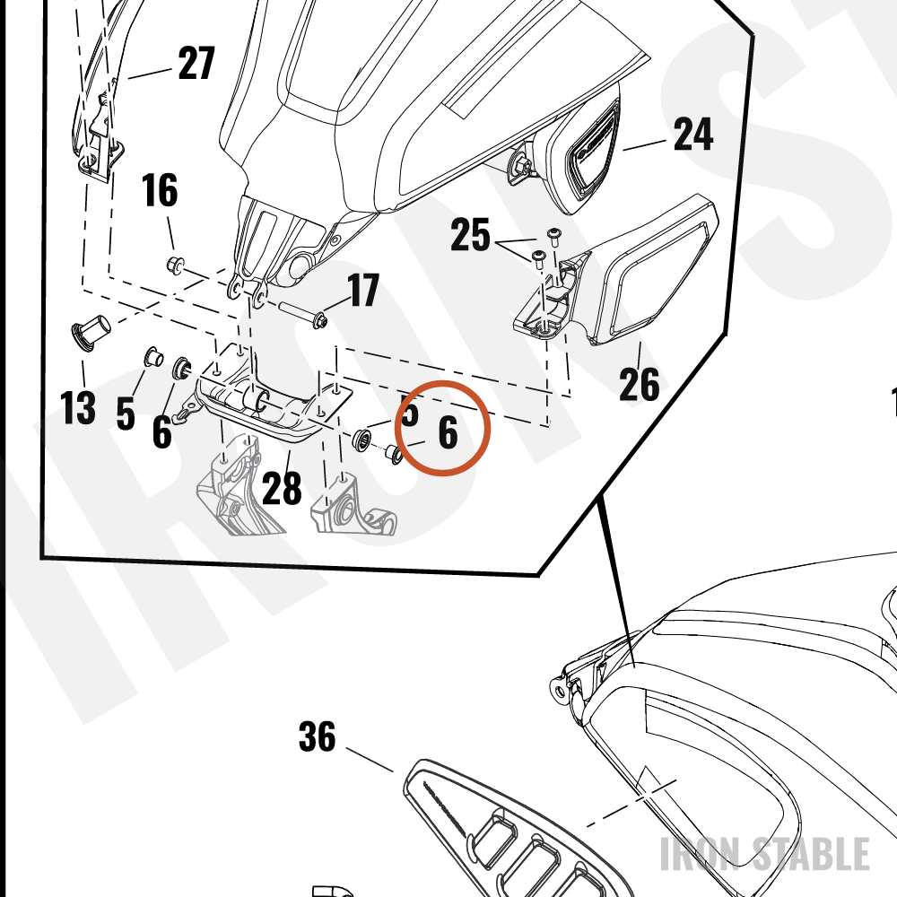 Harley-Davidson Grommet, Damper, Fuel Tank Moun