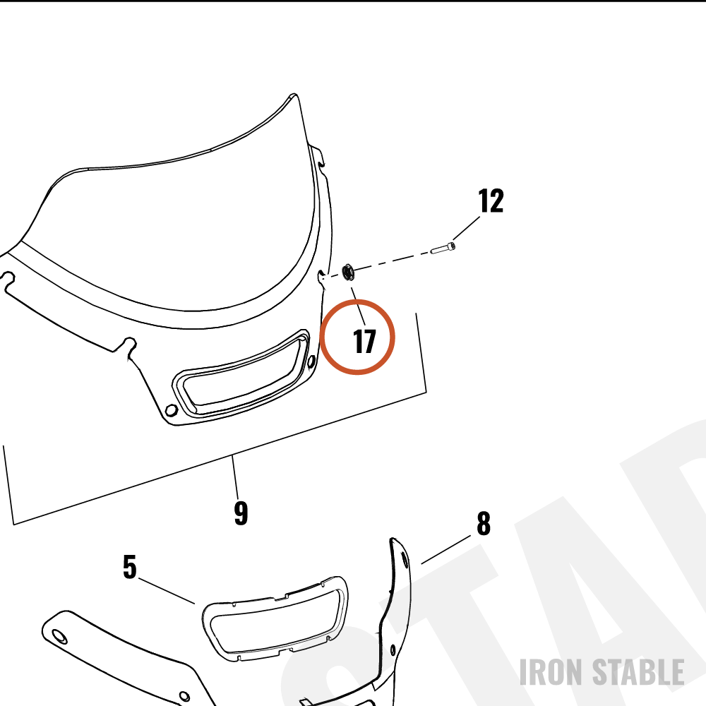 Harley-Davidson Grommet, Windshield