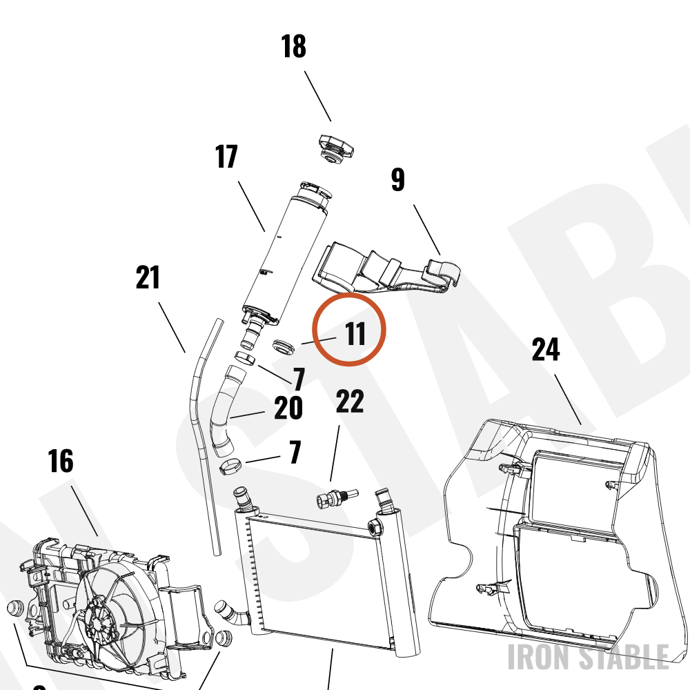 Harley-Davidson Grommet, Coolant Bottle Mnt