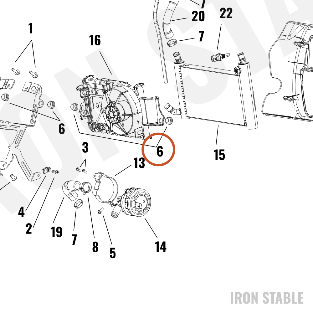Harley-Davidson Grommet, Chin Spoiler Mounting