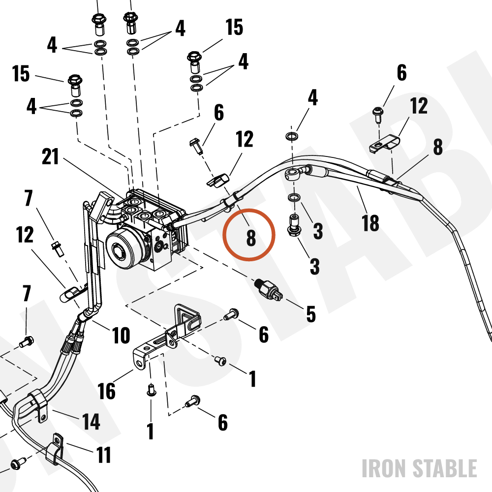 Harley-Davidson Grommet, Brake Ln, Dual, 11mm