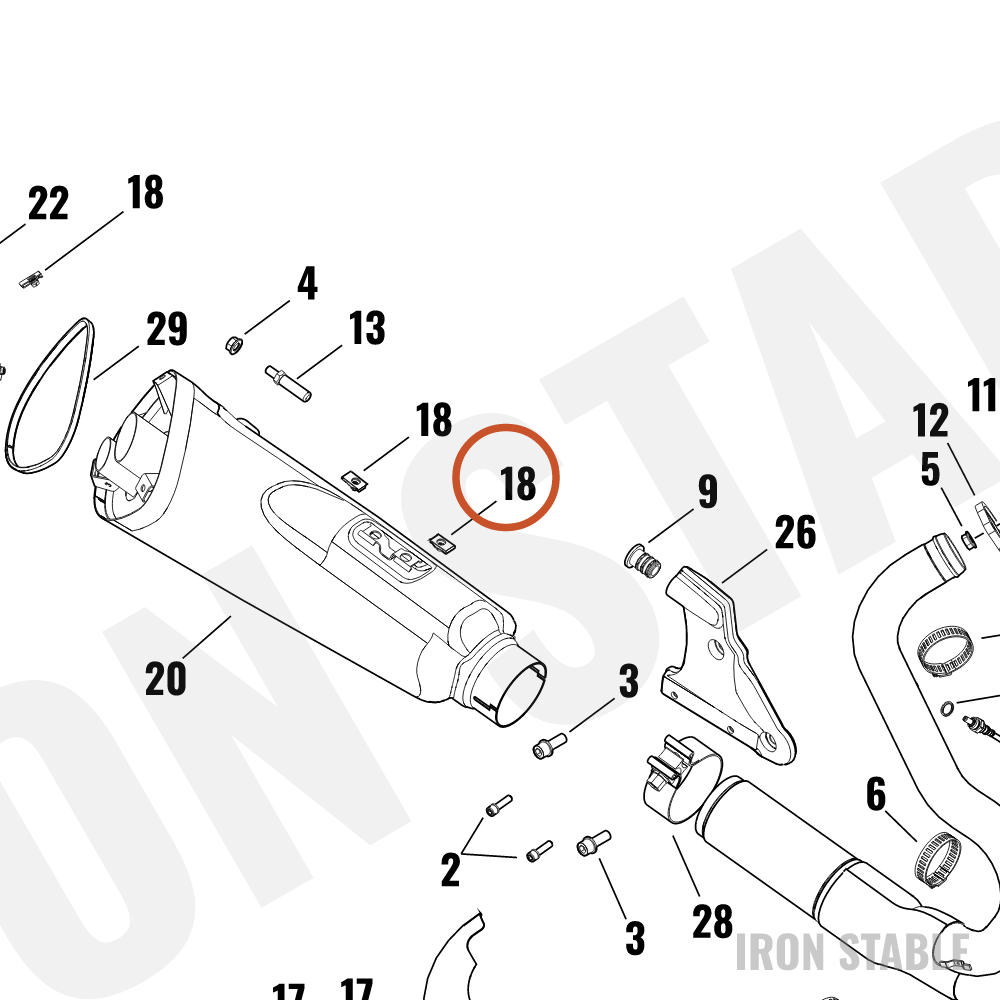 Harley-Davidson Clip, Retg, U, Lock