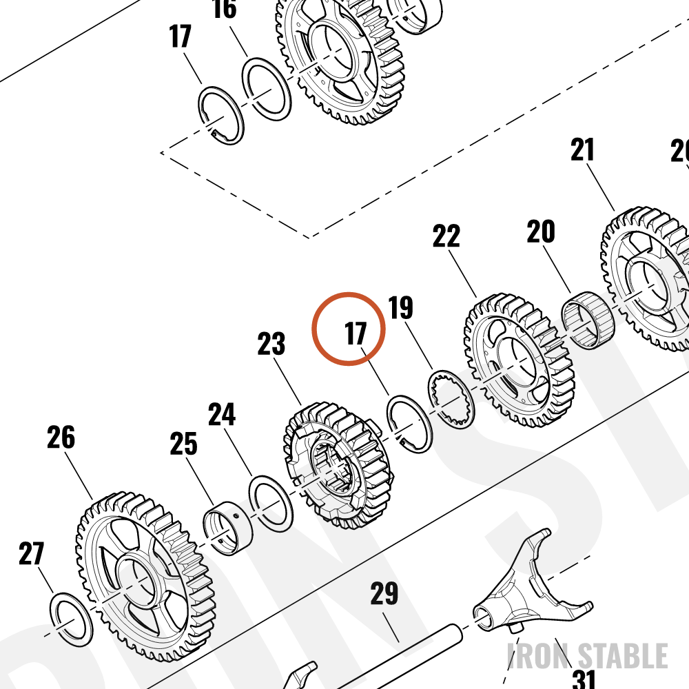 Harley-Davidson Ring, Retg, Shaft