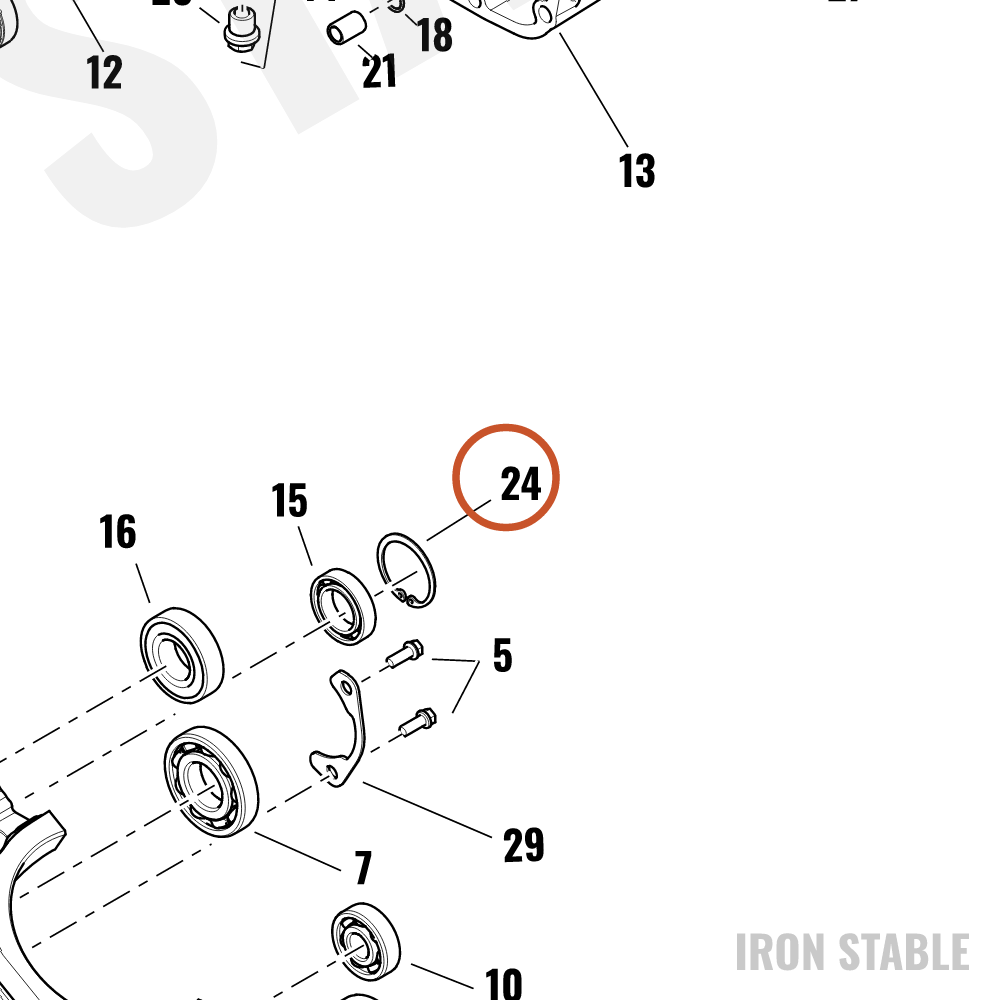 Harley-Davidson Ring, Retg, Bearing, Shifter Drum