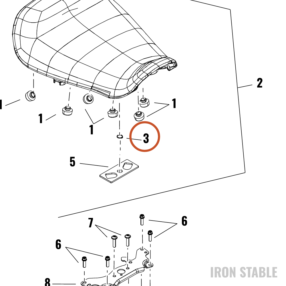Harley-Davidson Ring, Retg, Seat Latch Pin