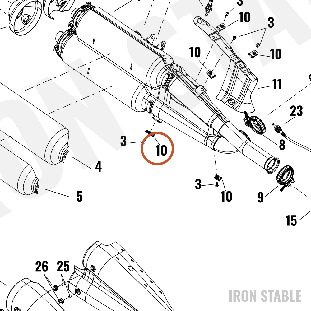 Harley-Davidson Clip, Retg, U-Nut, M5x0.8