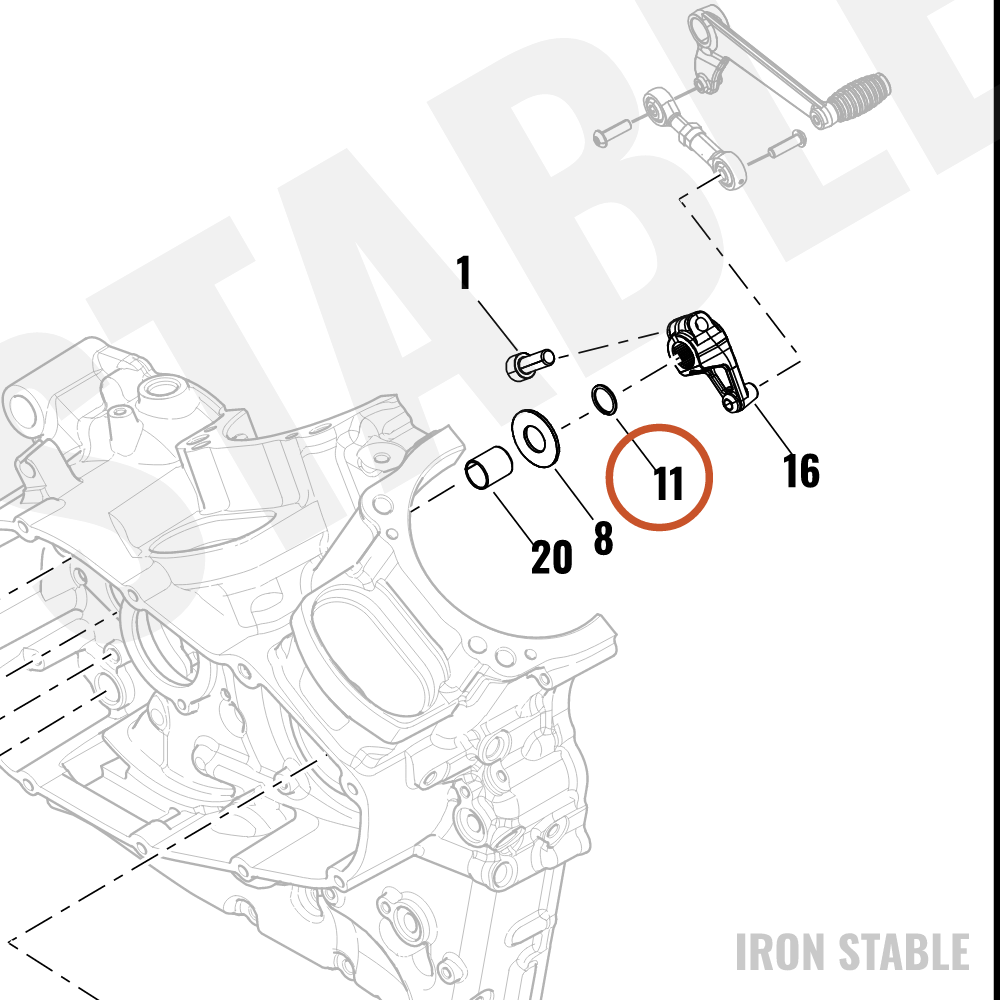 Harley-Davidson Ring, Retg, Shifter Shaft