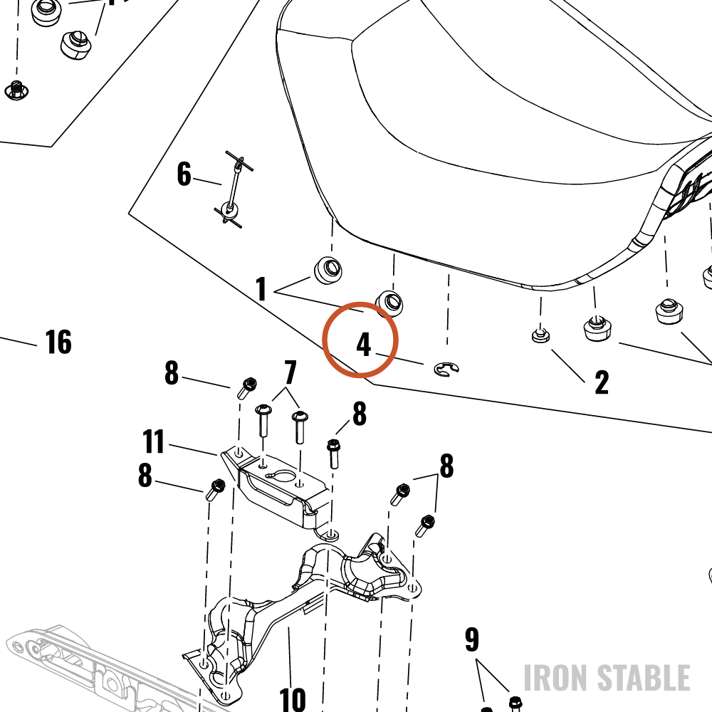 Harley-Davidson Ring, Retg, Seat Latch Pin