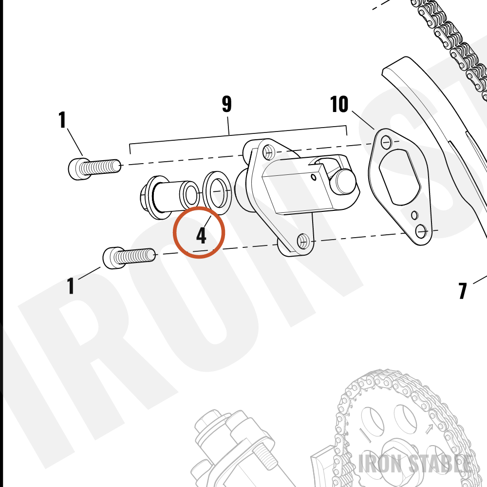 Harley-Davidson Sealing Washer, Chain Tensione