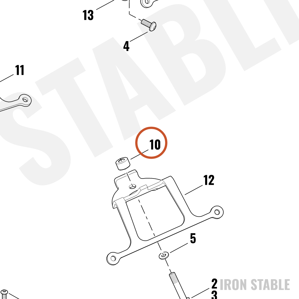 Harley-Davidson Spacer, Front Lic Pl Bracket