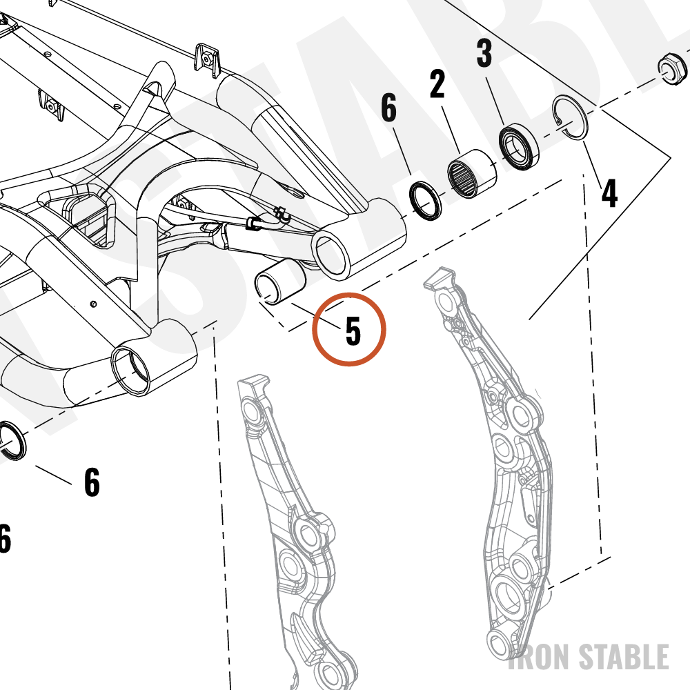 Harley-Davidson Spacer, Pivot Shaft