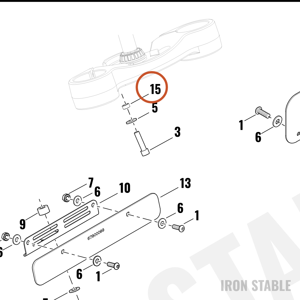 Harley-Davidson Spacer, Front Lic Pl Bracket