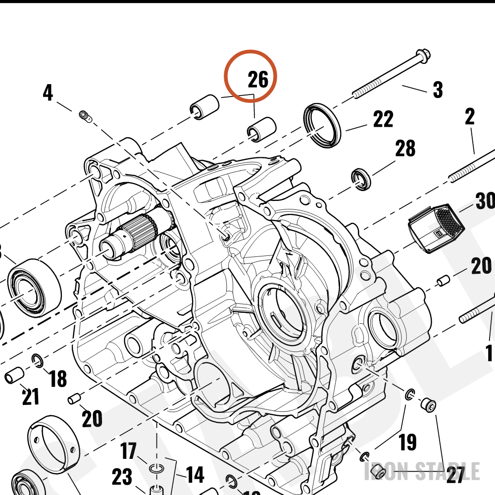 Harley-Davidson Spacer, Engine Mount, Rr