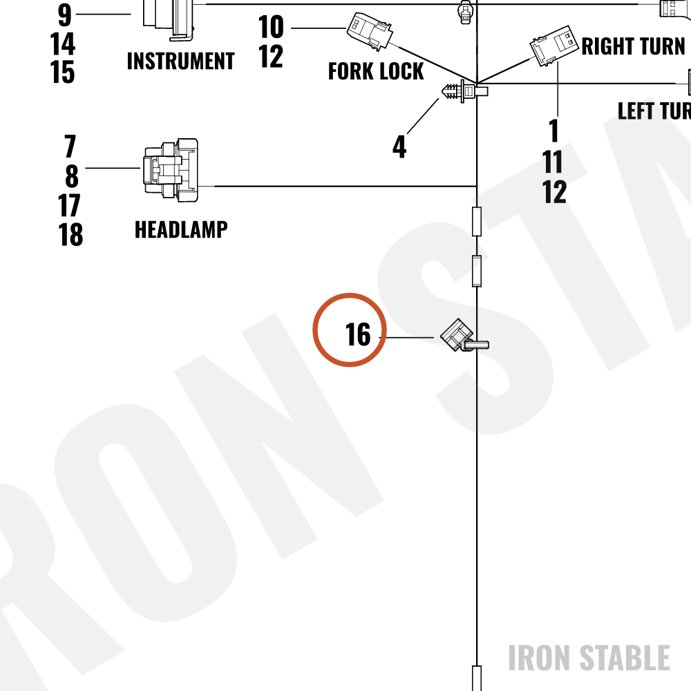 Harley-Davidson Strap, Tie, Edge Clip, 45 Deg