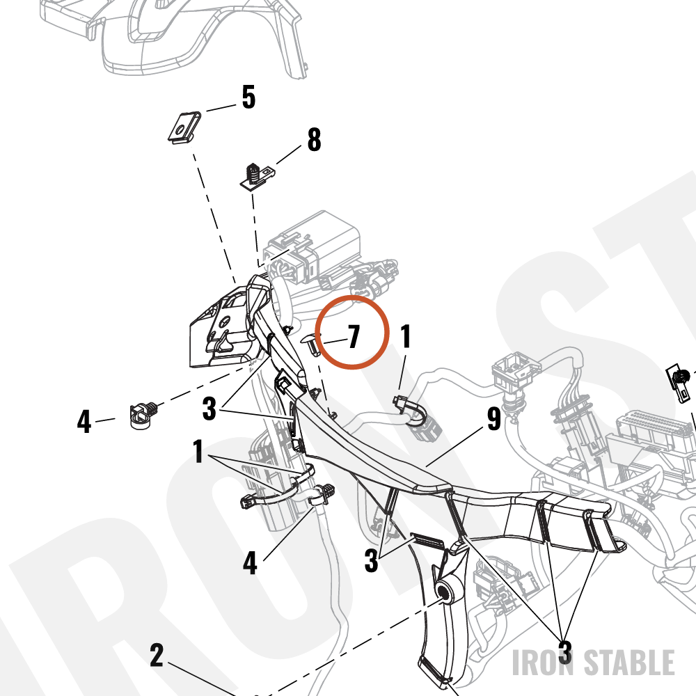 Harley-Davidson Fastener, Tree, Metric, 5mm Hole