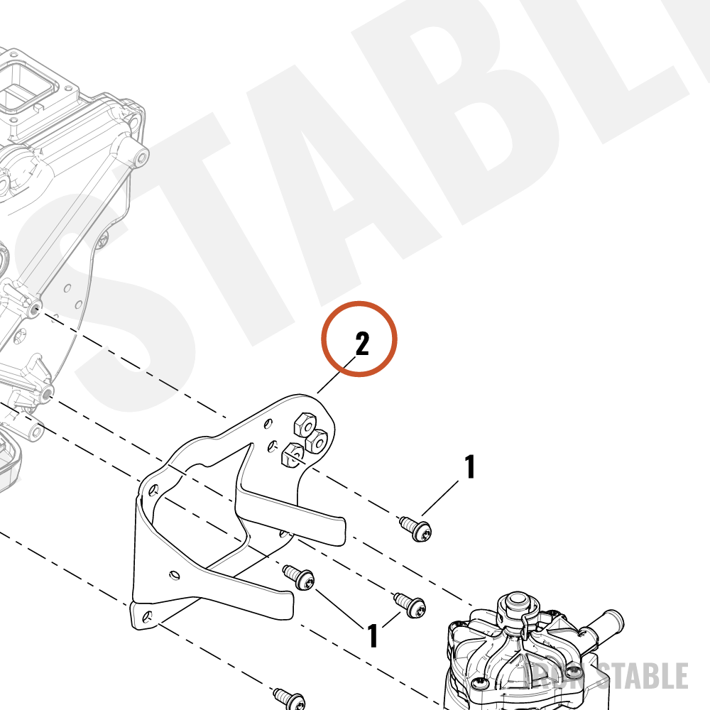 Harley-Davidson Bracket, Mounting, Coolant Pump