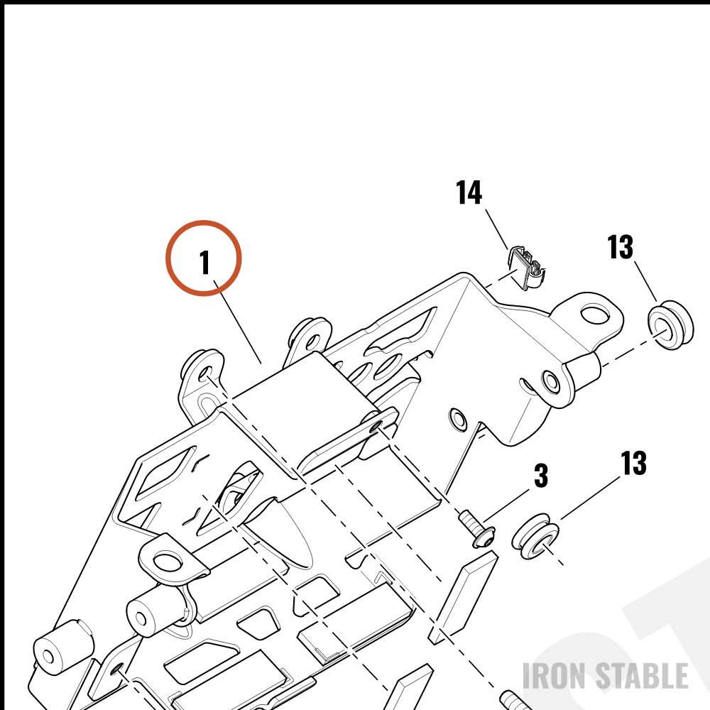 Harley-Davidson Bracket, Mounting, Front Support Structu