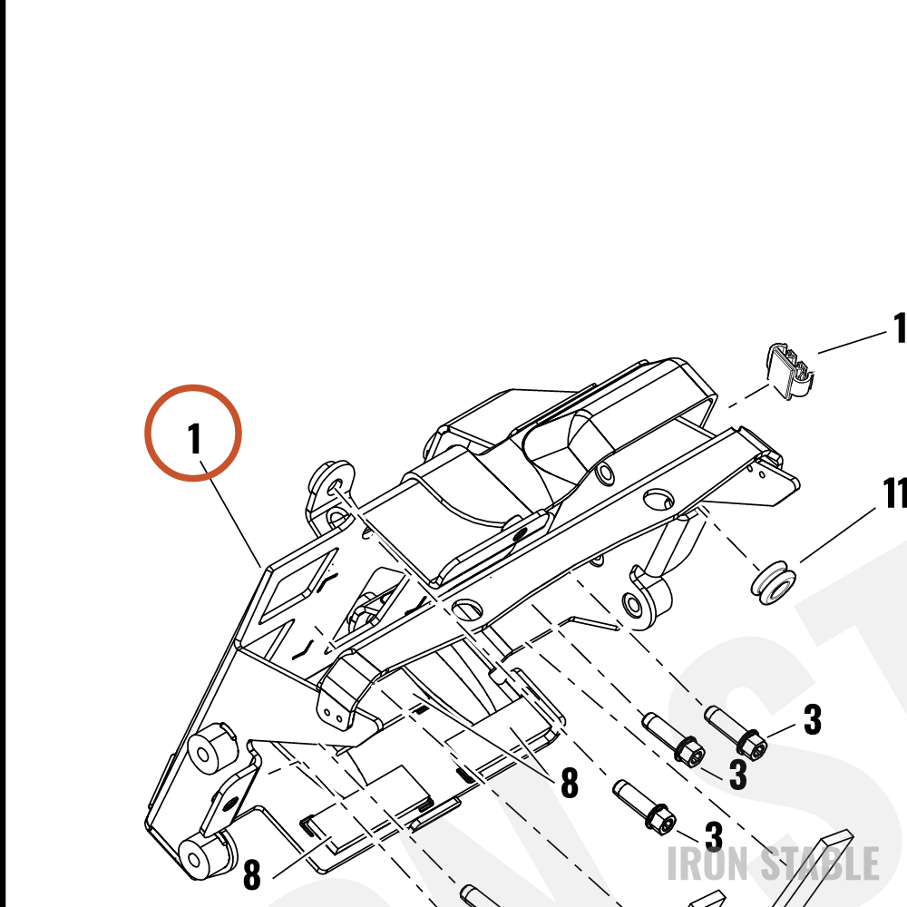 Harley-Davidson Bracket, Mounting, Front Support Structu