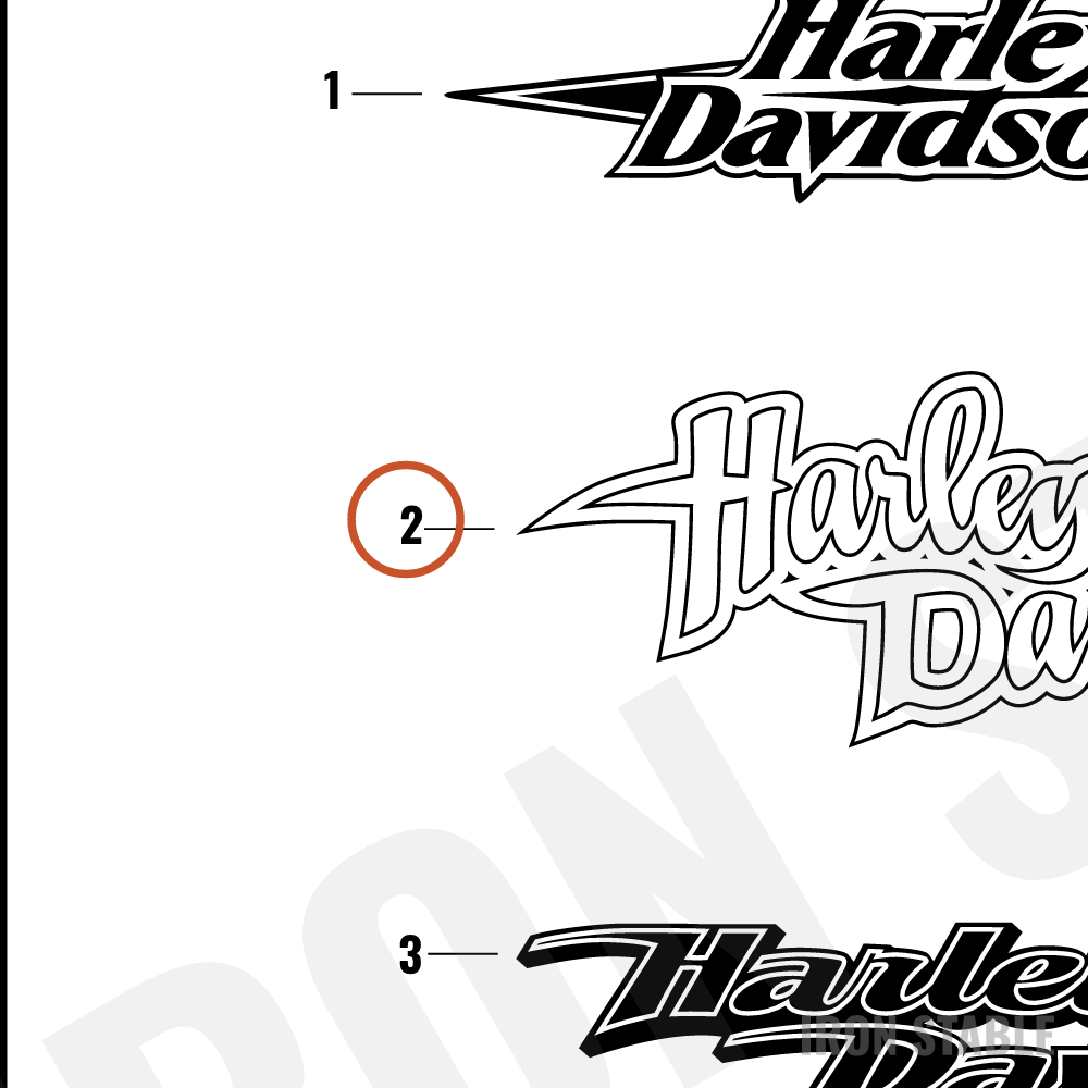 Harley-Davidson Decal, Lh/F'tank