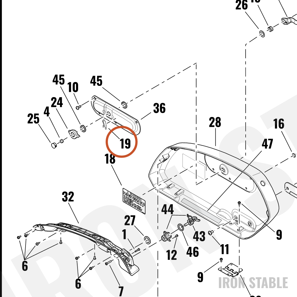 Harley-Davidson Label, Genl, Saddlebag Latch