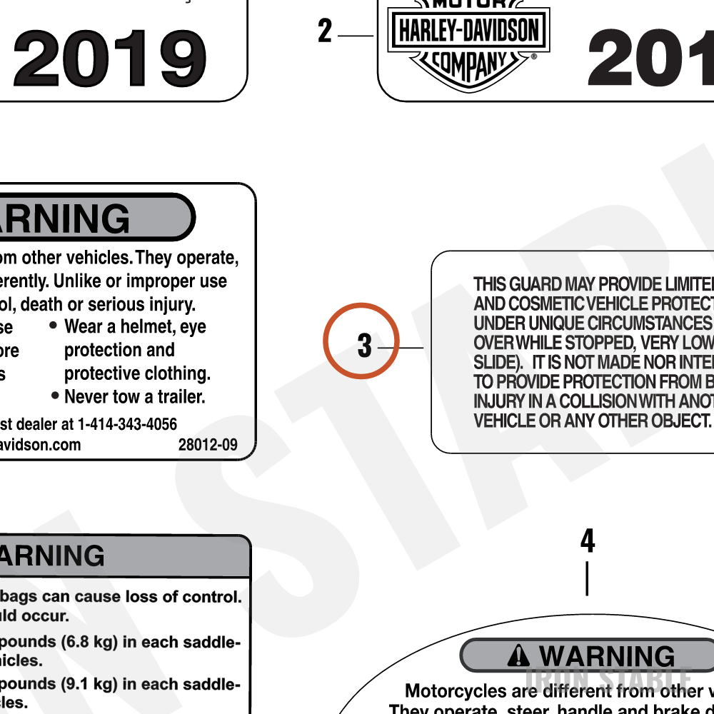 Harley-Davidson Label, Genl Wrn, Brz