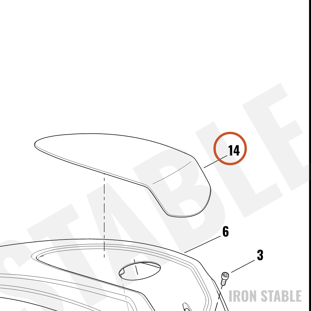 Harley-Davidson Insert, F'tank, Console