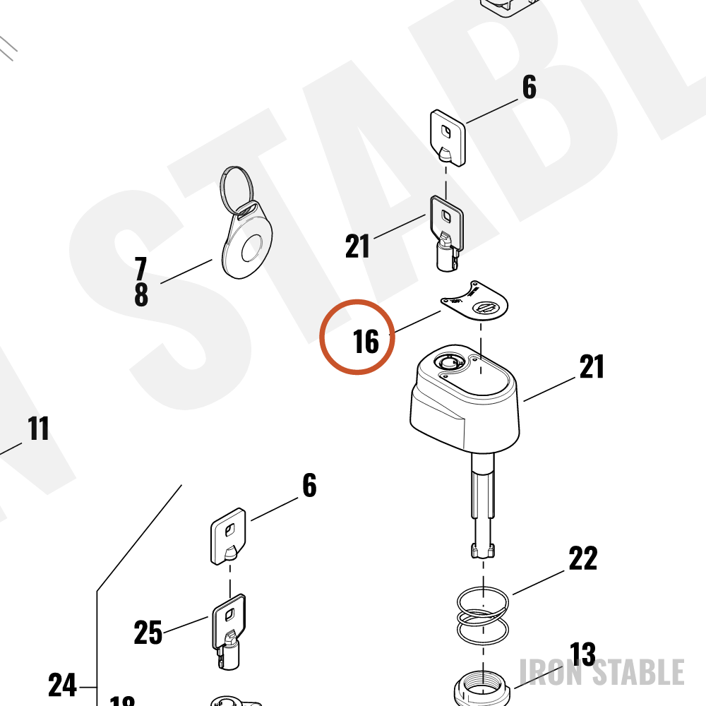Harley-Davidson Decal, Ignition Switch Knob