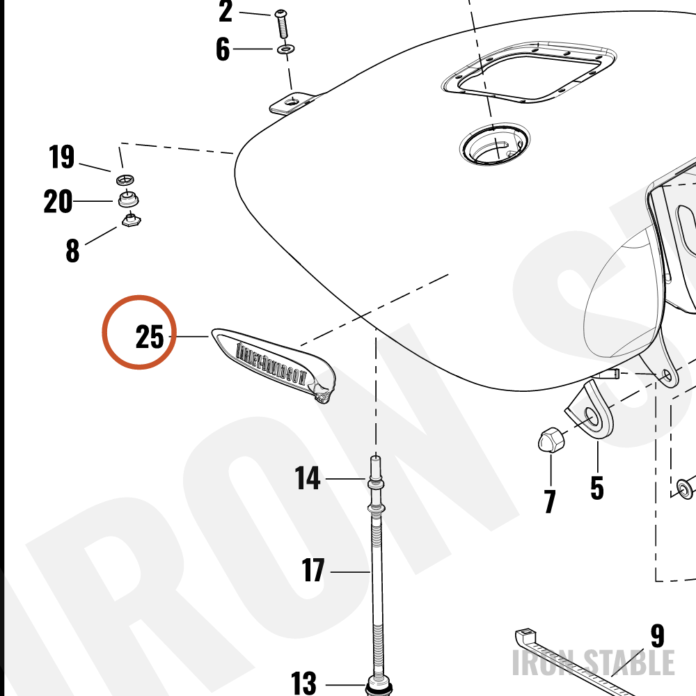 Harley-Davidson Medallion, Rh-F'tank