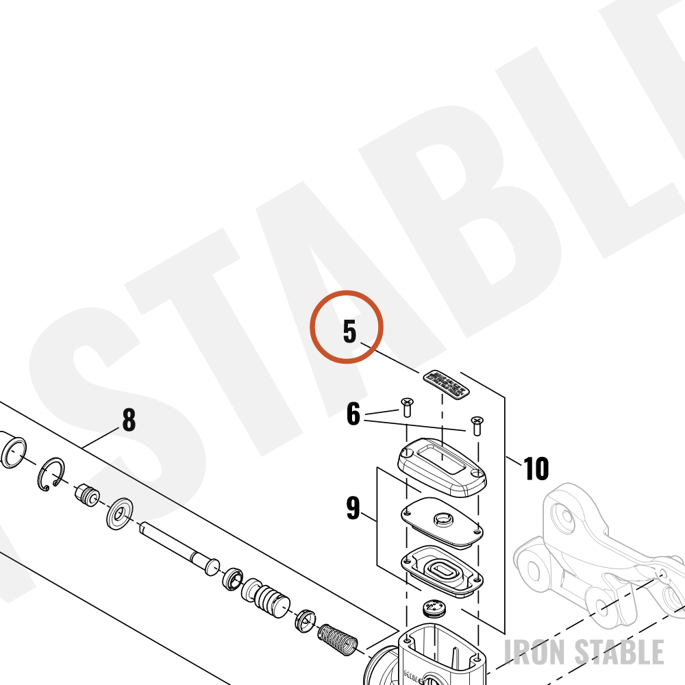 Harley-Davidson Decal, Brake Master Cyl Cover