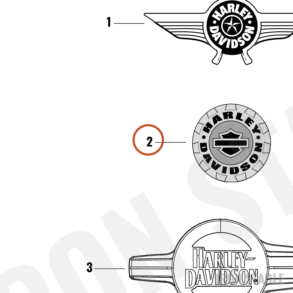 Harley-Davidson Medallion, F'tank
