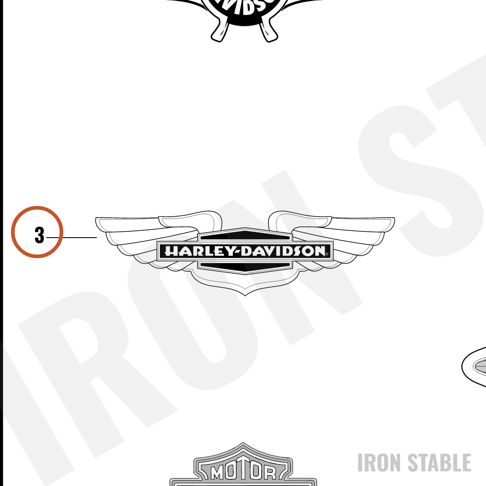 Harley-Davidson Medallion, Rh, F'tank