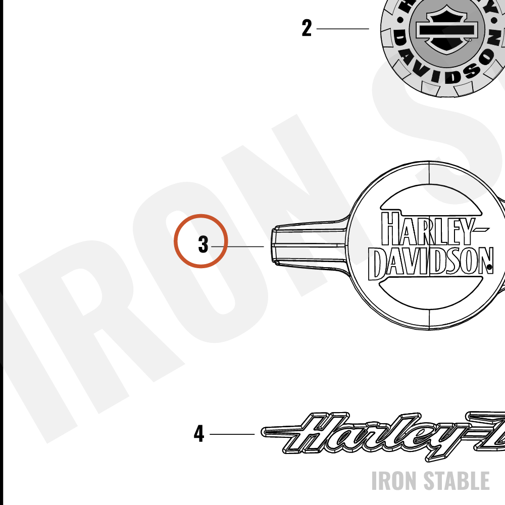 Harley-Davidson Medallion, Lh-F'tank