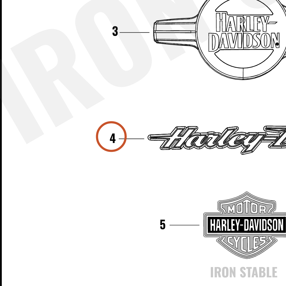 Harley-Davidson Medallion, Lh-F'tank