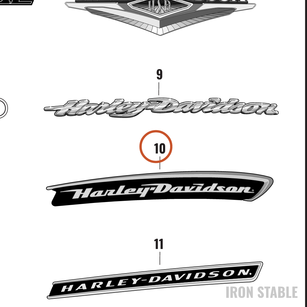 Harley-Davidson Medallion, Lh-F'tank