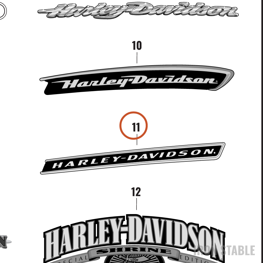 Harley-Davidson Medallion, Lh-F'tank