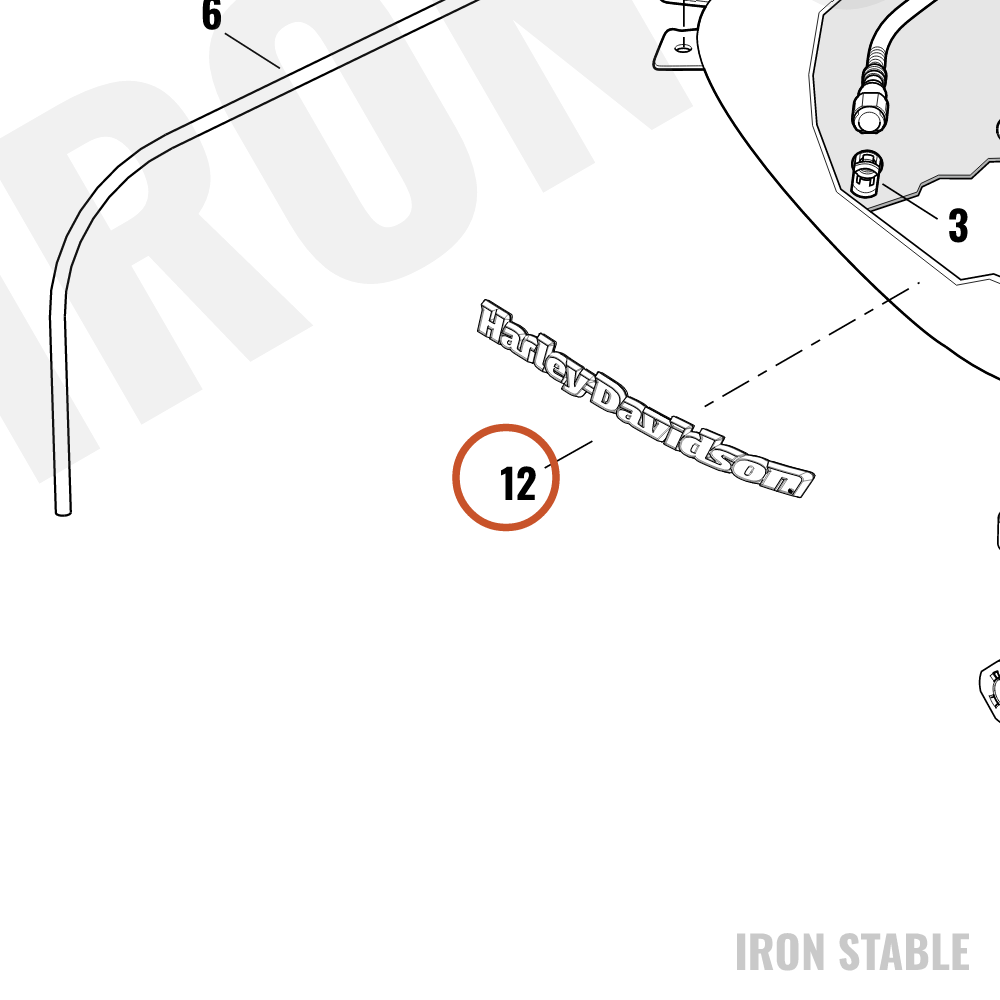 Harley-Davidson Medallion, Rh, Ftk