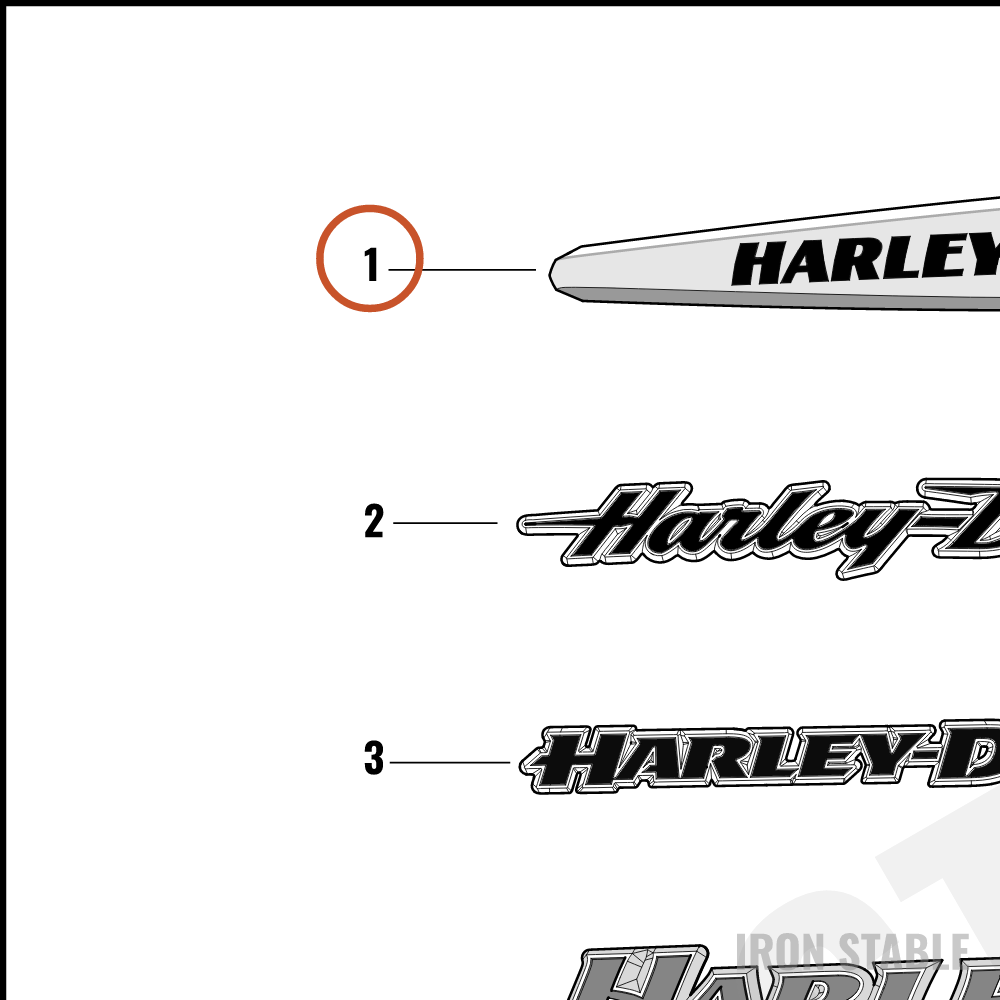 Harley-Davidson Medallion, Lh, Fuel Tank