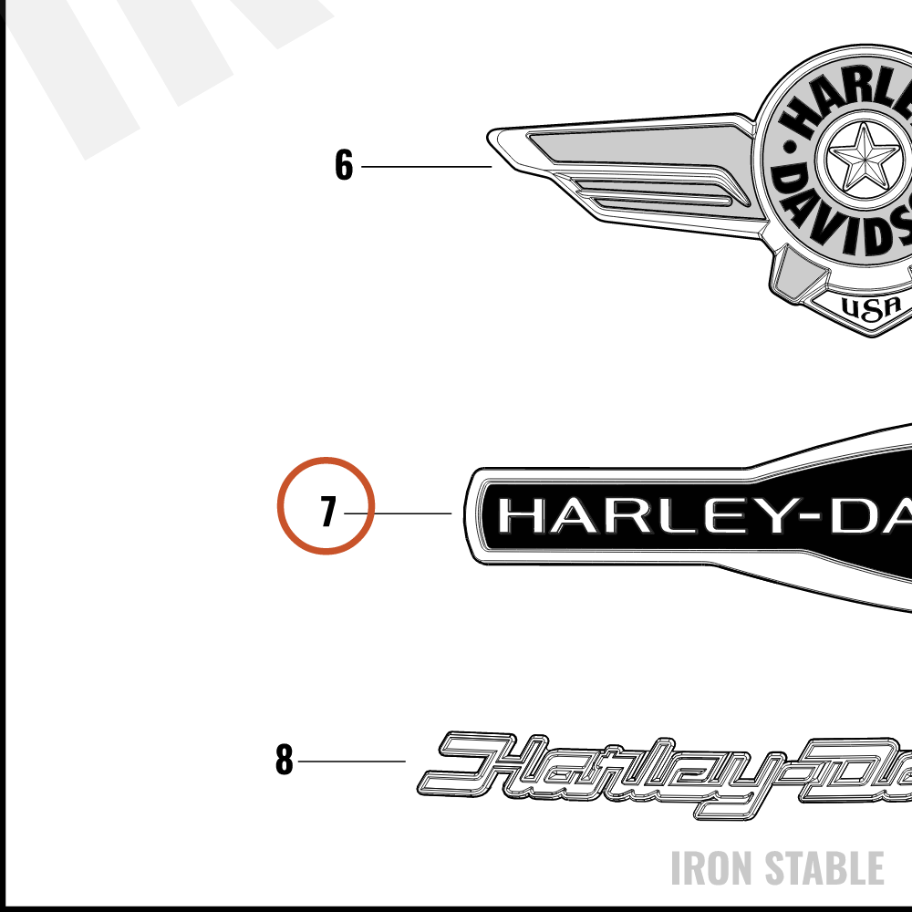 Harley-Davidson Medallion, Lh, Fuel Tank