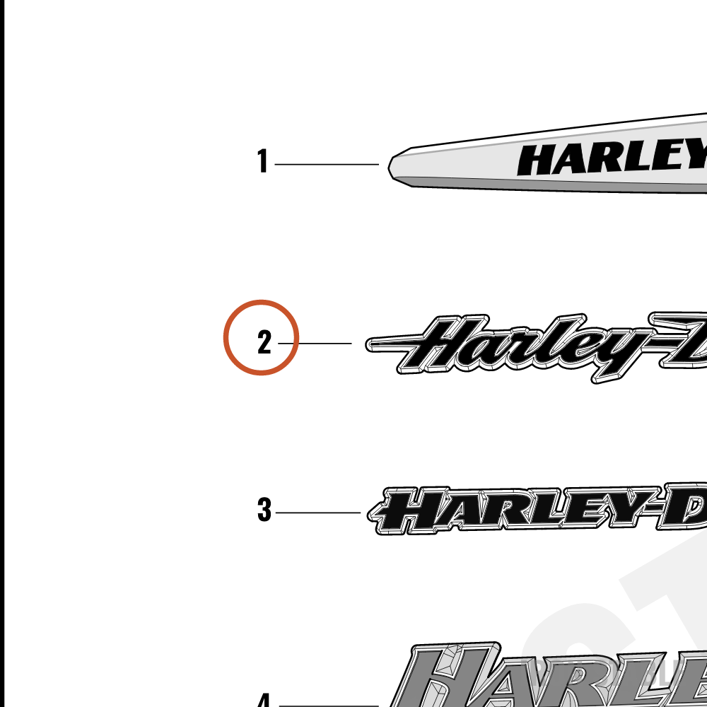 Harley-Davidson Medallion, Lh, Fuel Tank