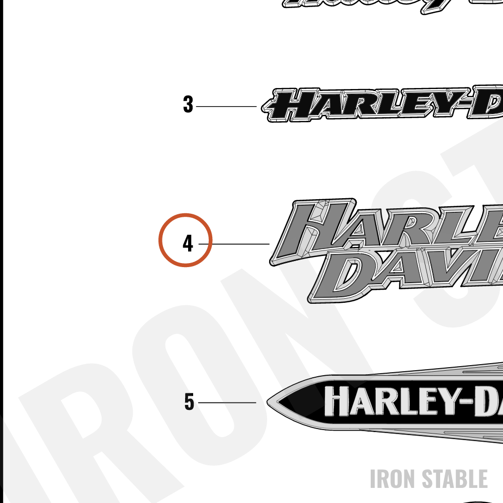 Harley-Davidson Medallion, Lh, Fuel Tank