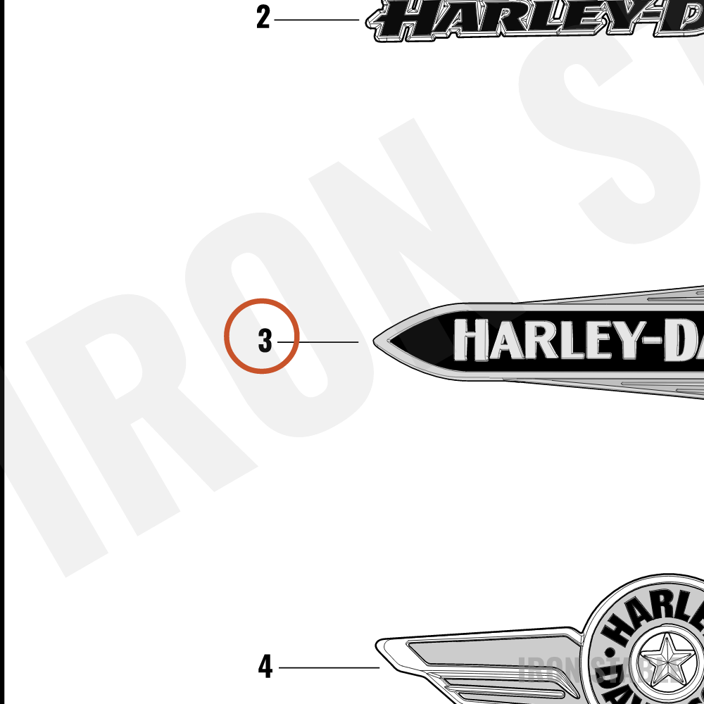 Harley-Davidson Medallion, Lh, Fuel Tank