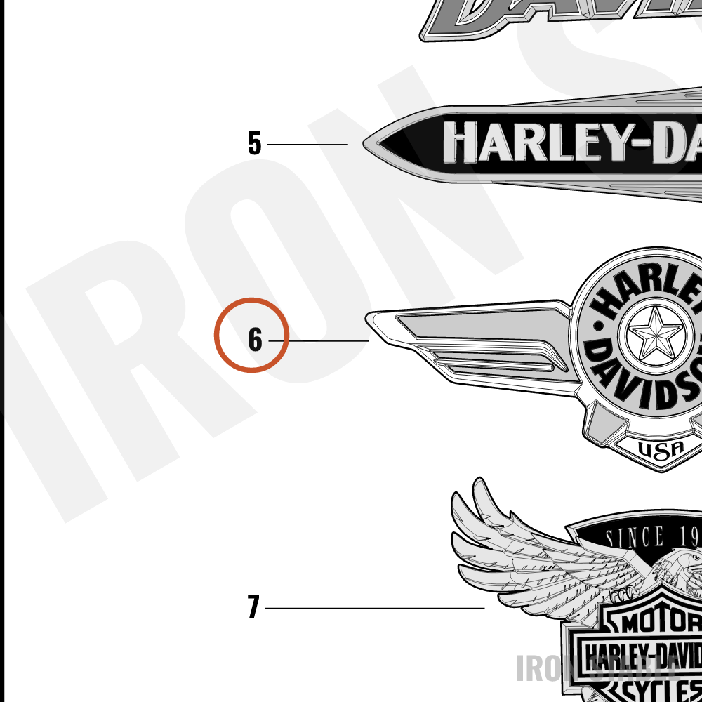 Harley-Davidson Medallion, Ftk, Lh, Flfb