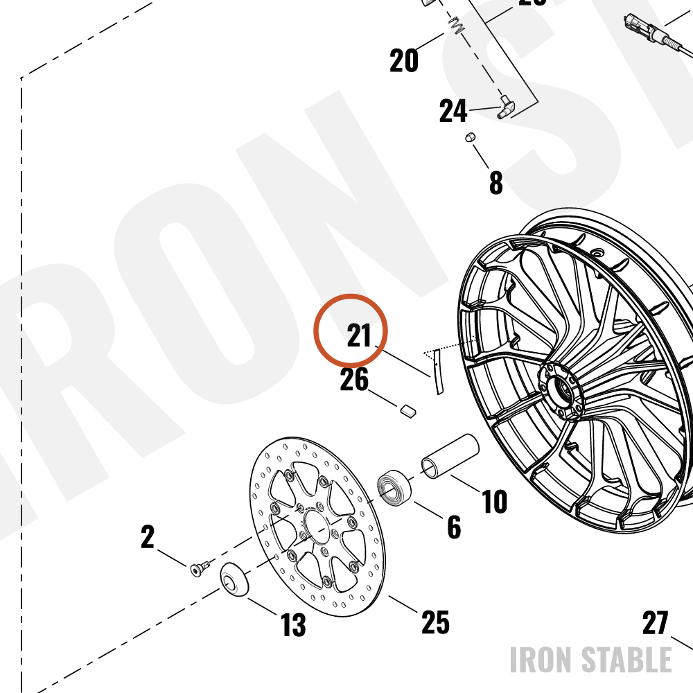 Harley-Davidson Medallion, Wheel, Fr