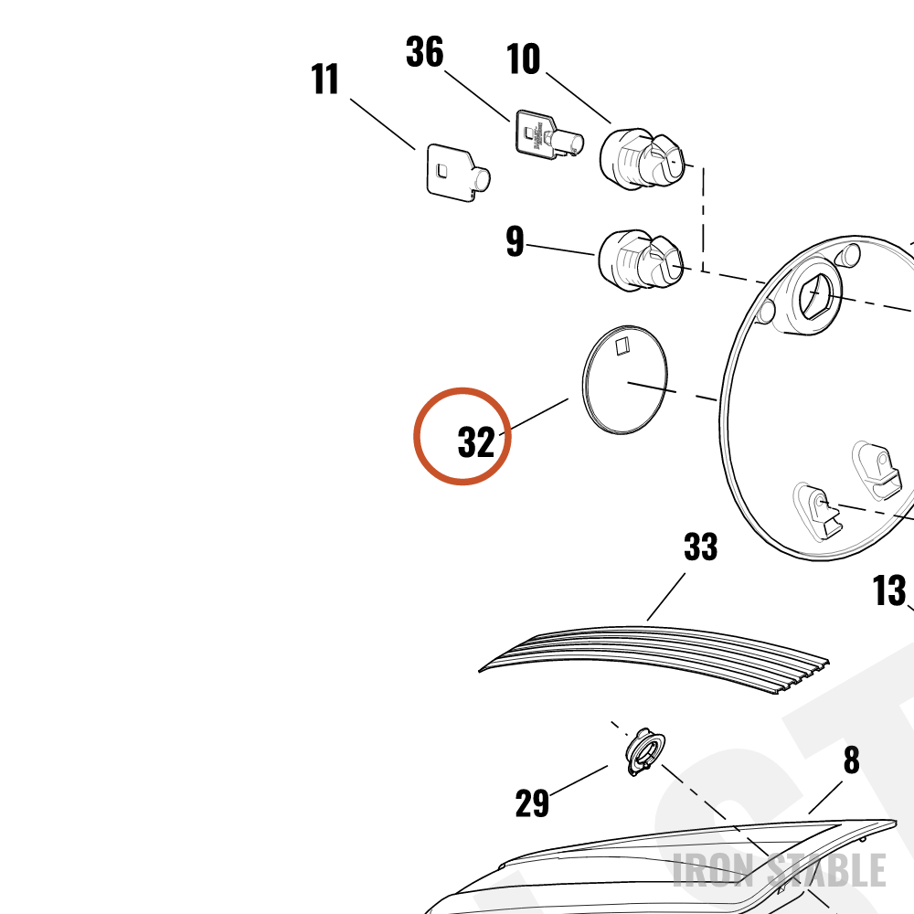 Harley-Davidson Medallion, Insert, Fuel Door