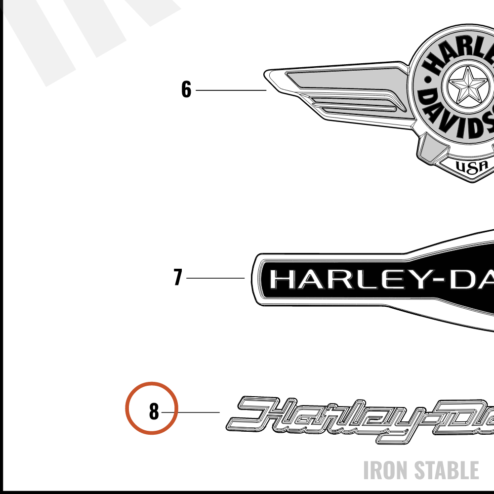 Harley-Davidson Medallion, Cust Color, Lh