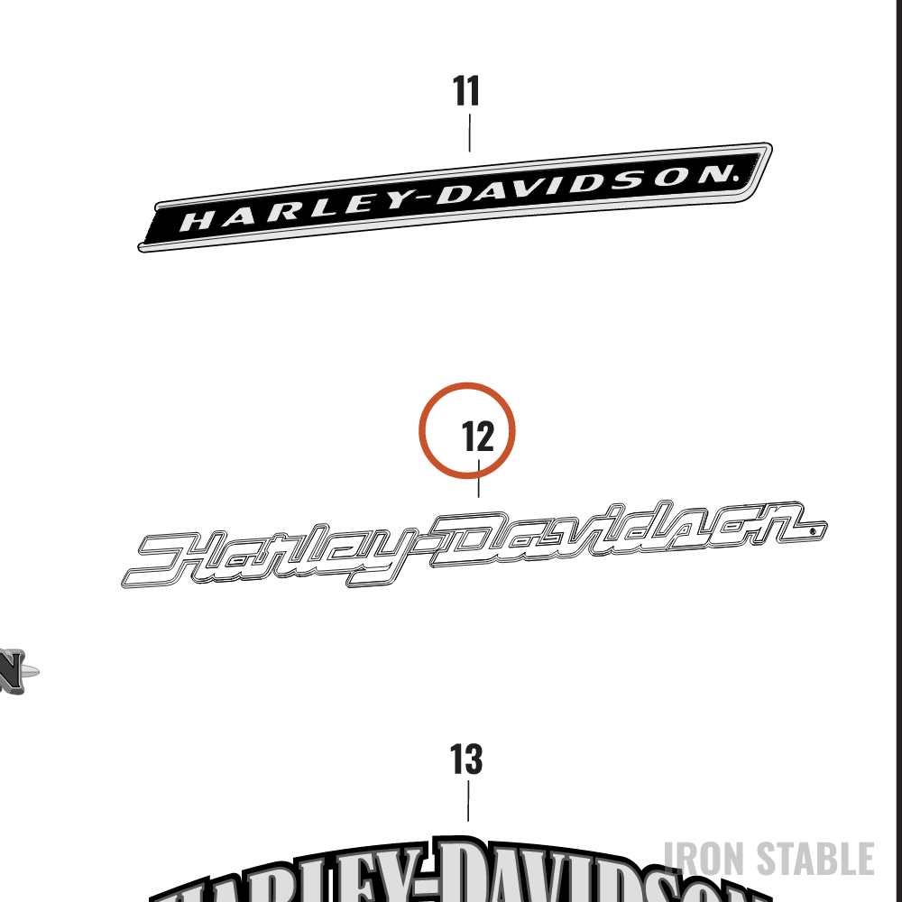 Harley-Davidson Medallion, Cust Color, Lh