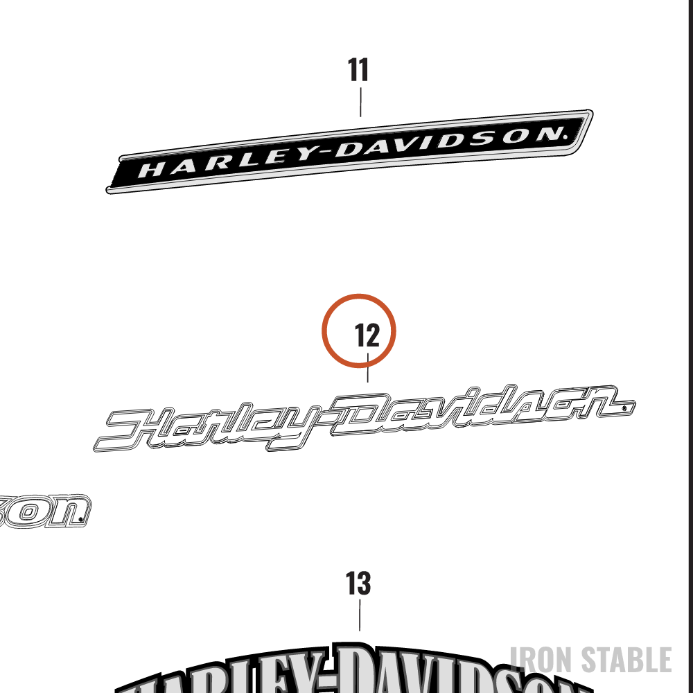 Harley-Davidson Medallion, Cust Color, Rh