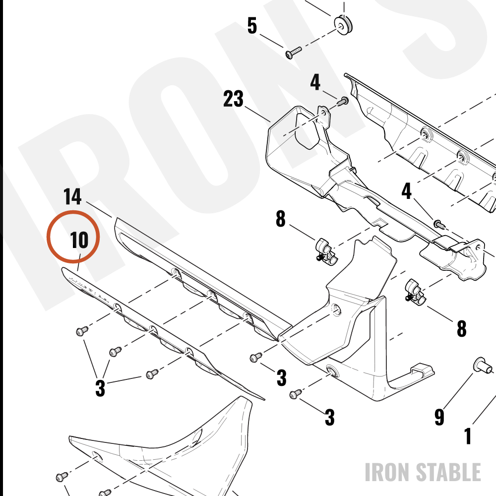 Harley-Davidson Medallion, Lower Ress Cover, Rh