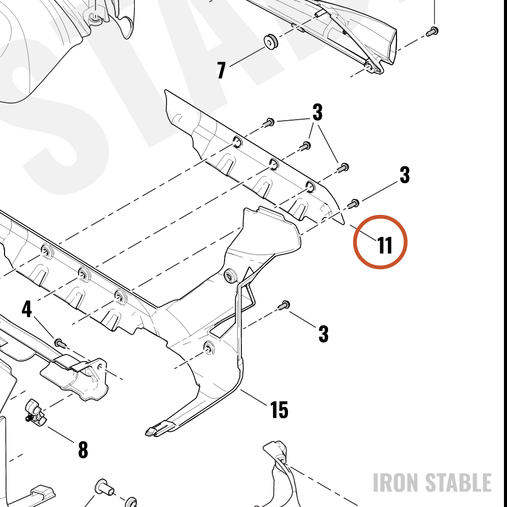 Harley-Davidson Medallion, Lower Ress Cover, Lh