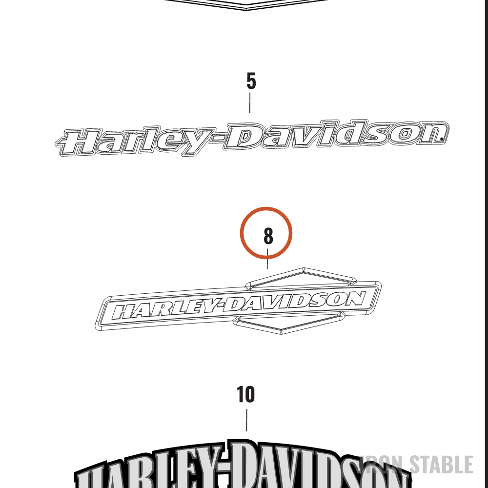 Harley-Davidson Medallion, Ftk, Rh